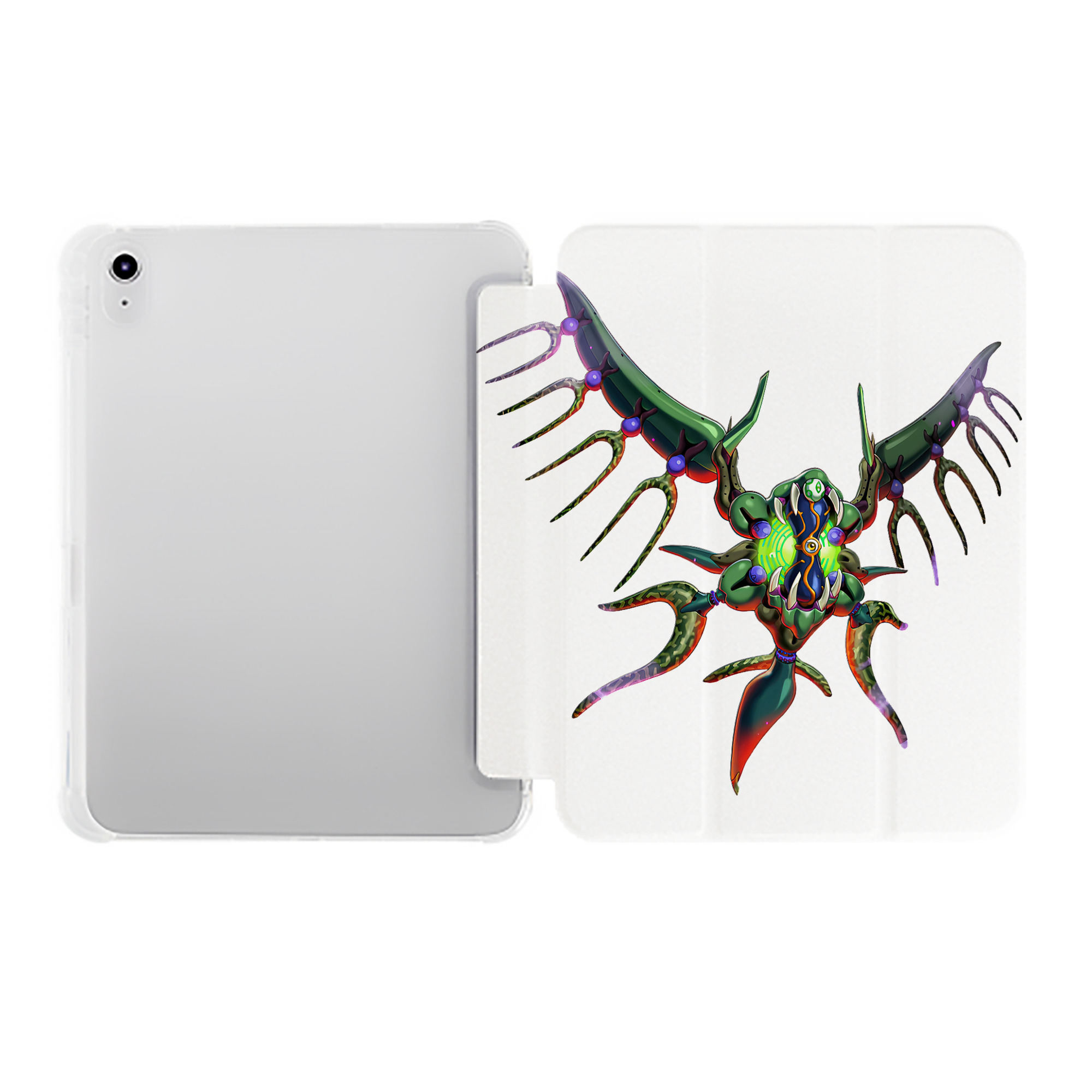 （画像用） 遊☆戯☆王 Yu-Gi-Oh! IPad ケース ペン収納付き 三つ折りスタンド PUレザー×シリコン 対応機種9.5/10.5/10.9インチ